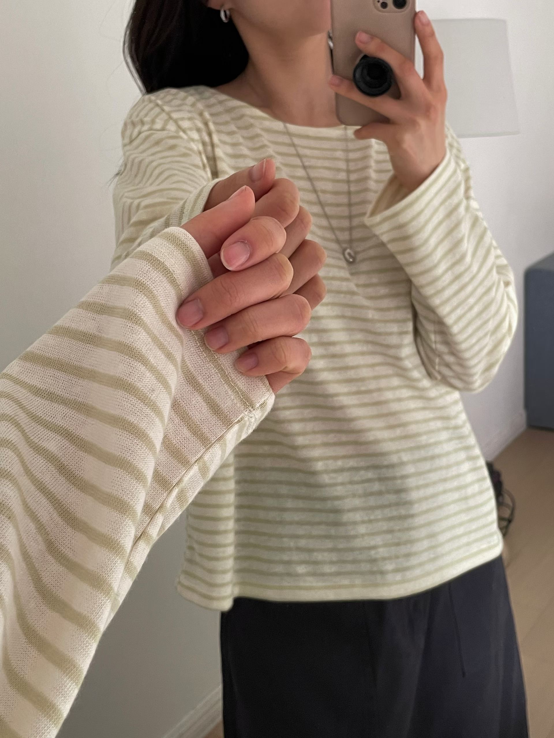 L.REWIND東大門直郵女裝新款人氣真品熱賣26春夏長袖T恤L.REWIND長袖T恤