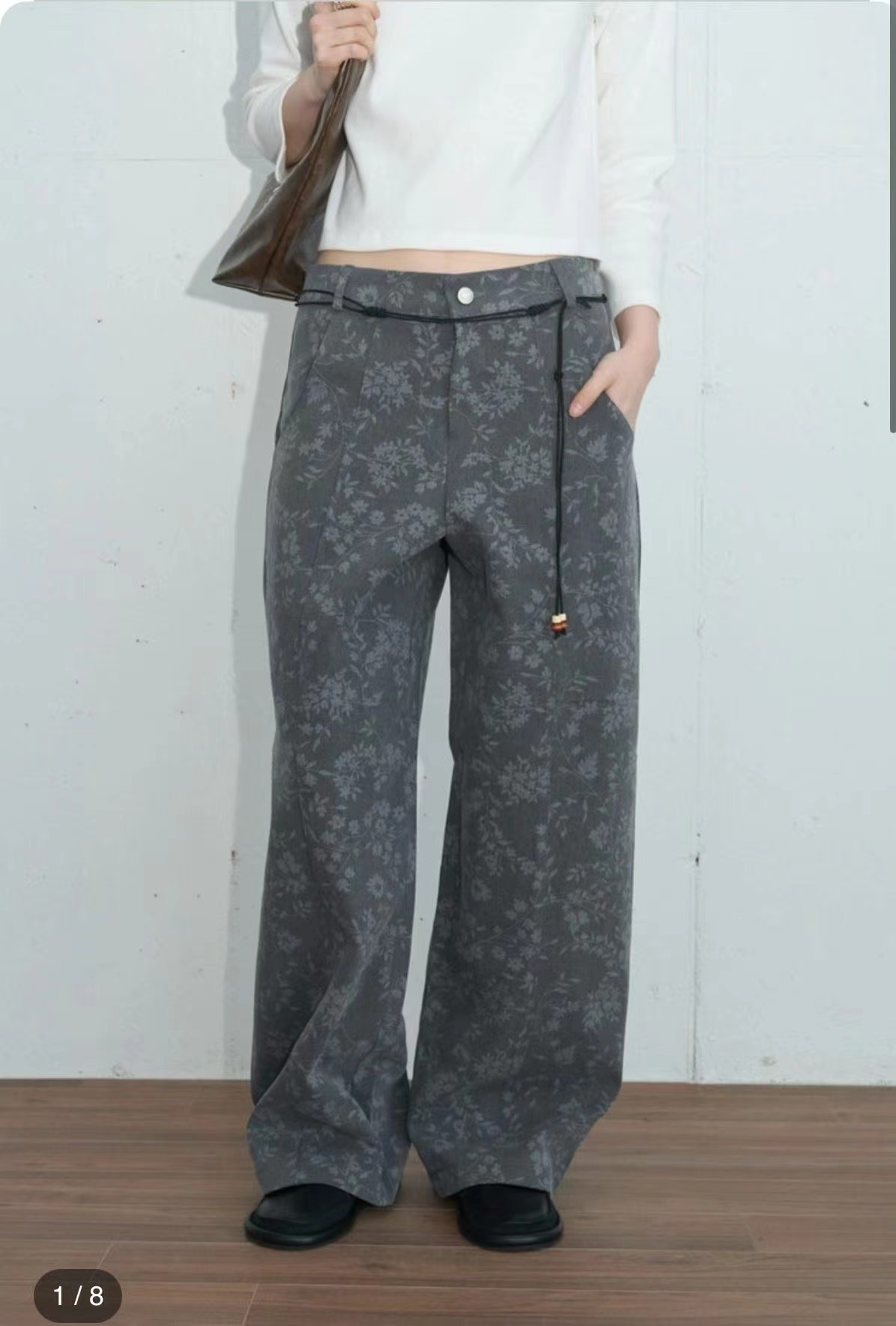 UNSANE東大門直郵女裝新款真品時尚推薦26春夏休閑褲含腰繩UNSANE休閑褲圖色2