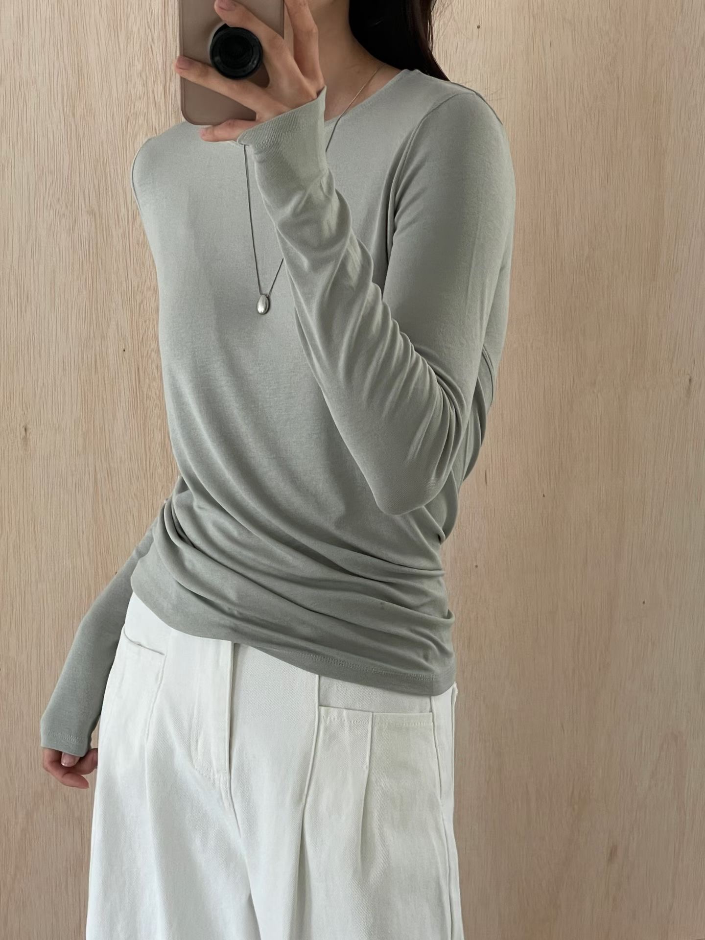 L.REWIND韓國直郵女裝新款時尚真品人氣熱賣職業長袖T恤L.REWIND長袖T恤