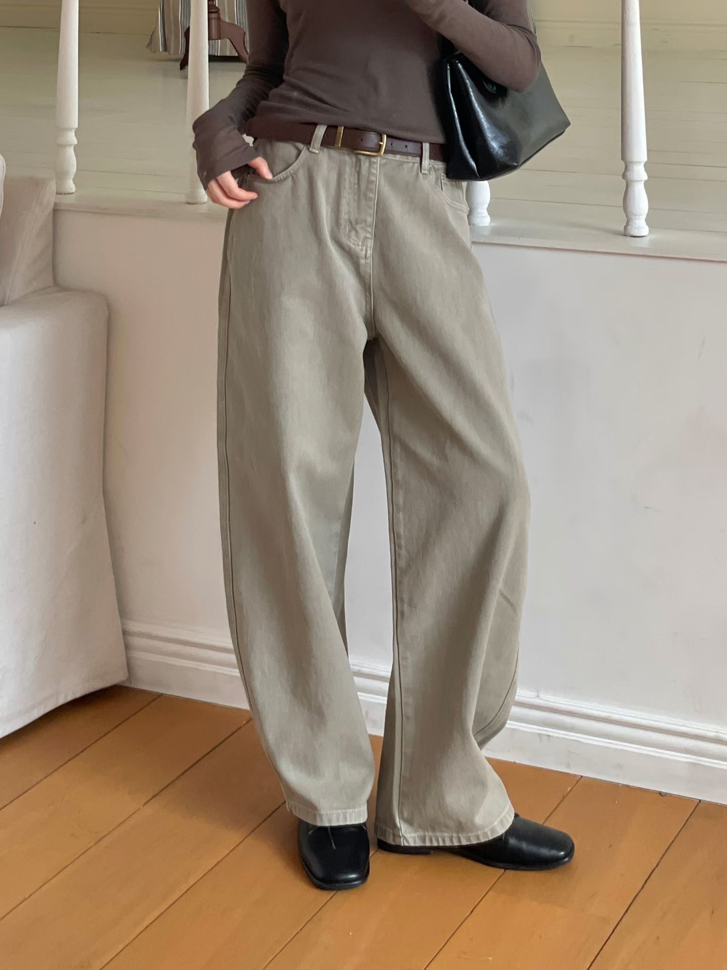 L.REWIND韓國代購女士新款時尚推薦26春夏牛仔褲不含腰帶L.REWIND牛仔褲