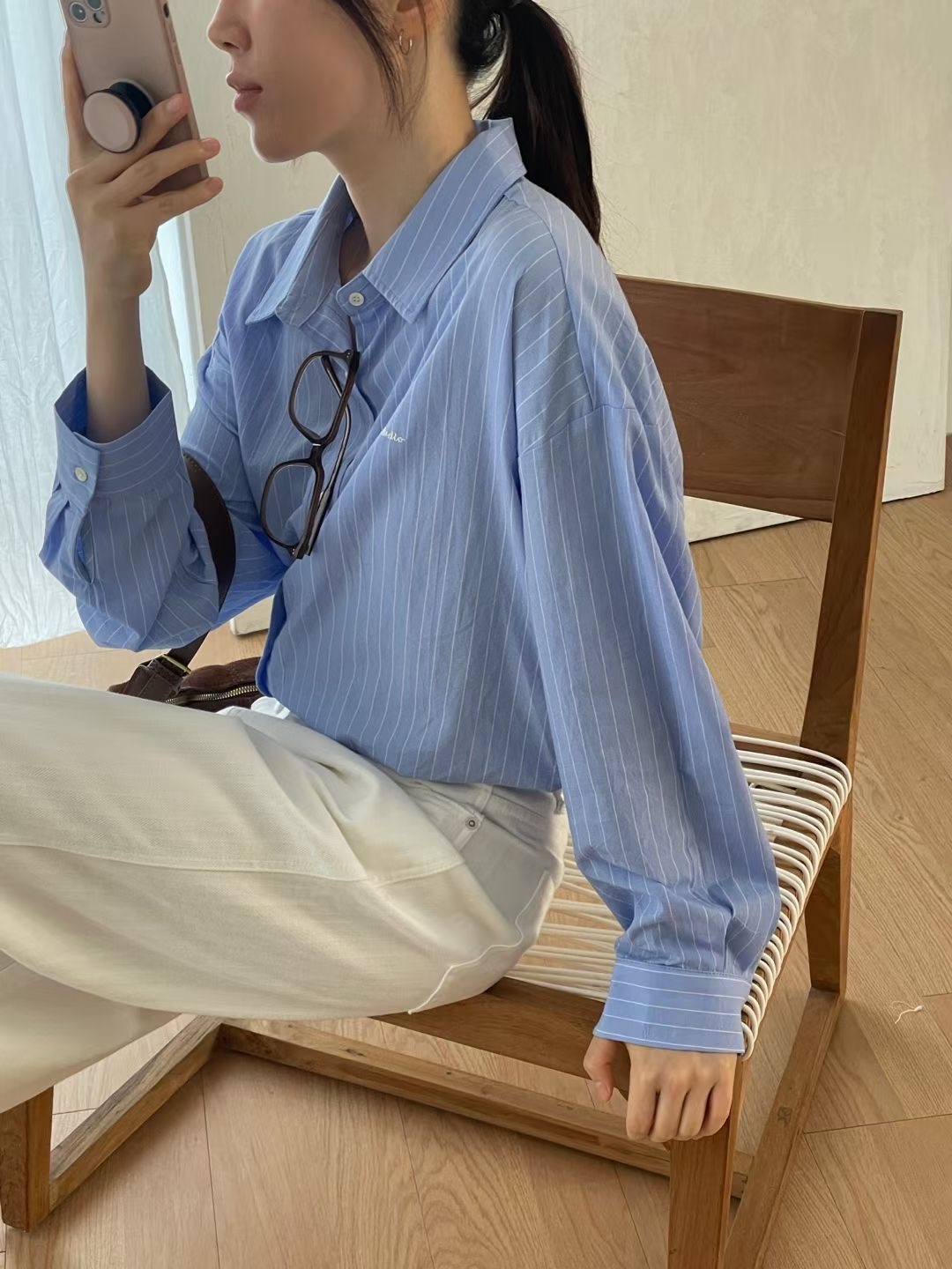 L.REWIND東大門實拍女士新款26春夏推薦真品時尚襯衫蕾絲衫L.REWIND襯衫/蕾絲衫