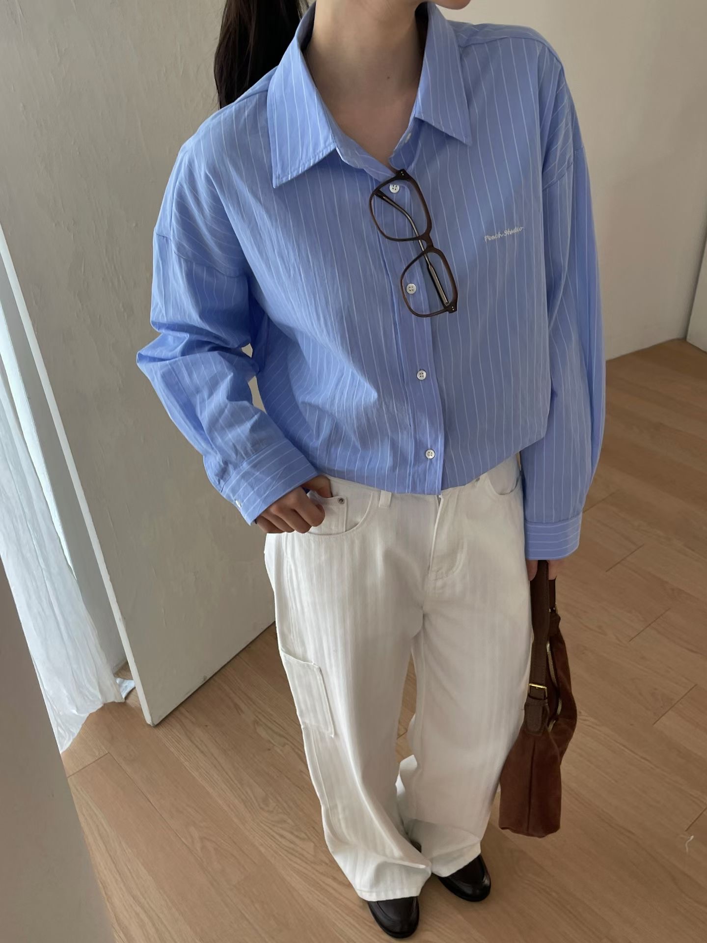 L.REWIND東大門實拍女士新款26春夏推薦真品時尚襯衫蕾絲衫L.REWIND襯衫/蕾絲衫圖色1