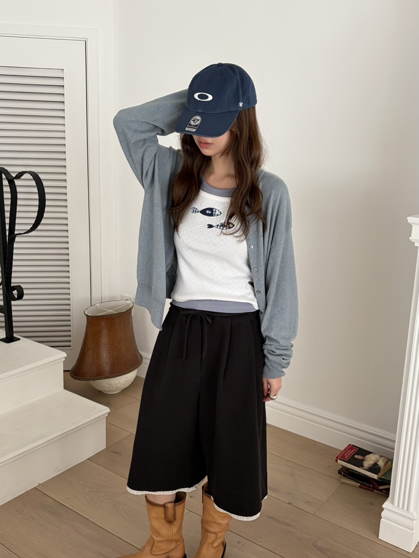 PEBBLE韓國代購女士新款推薦休閑人氣熱賣時尚吊帶背心刺繡PEBBLE吊帶/背心