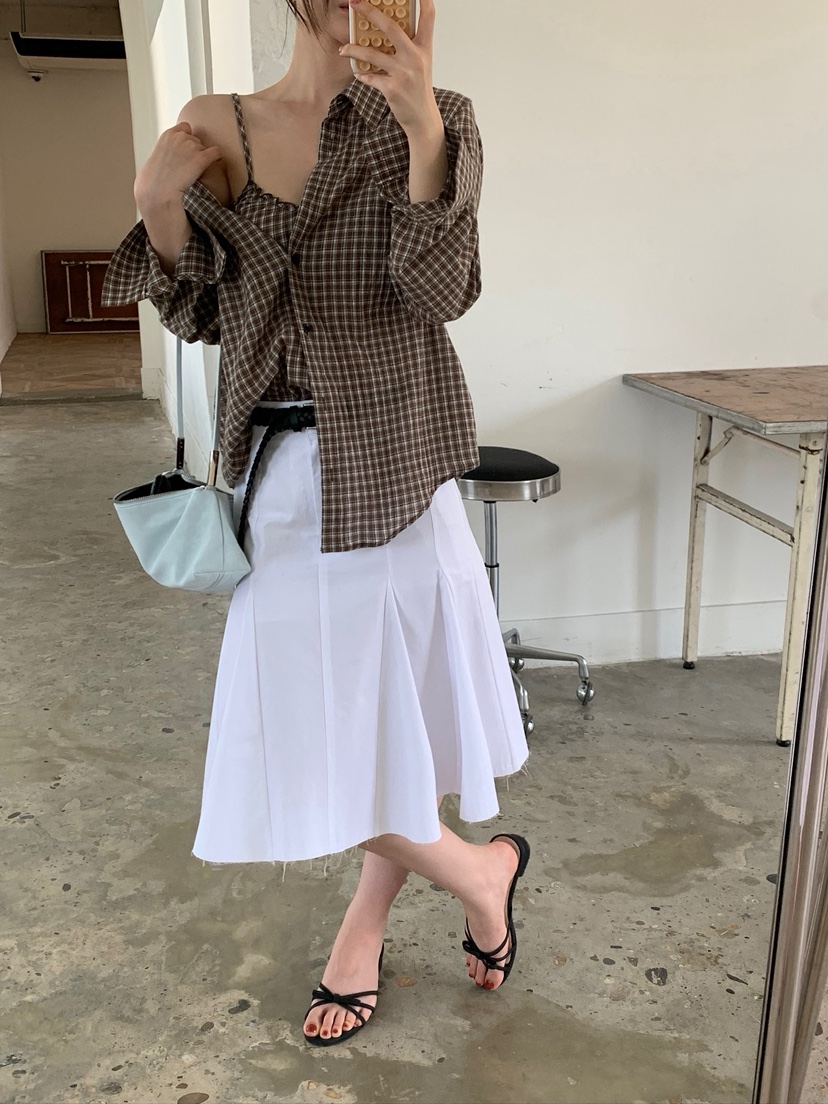 UNBOUND韓國東大門代購女士新款26夏季休閑人氣半身裙中短裙UNBOUND半身裙/中短裙