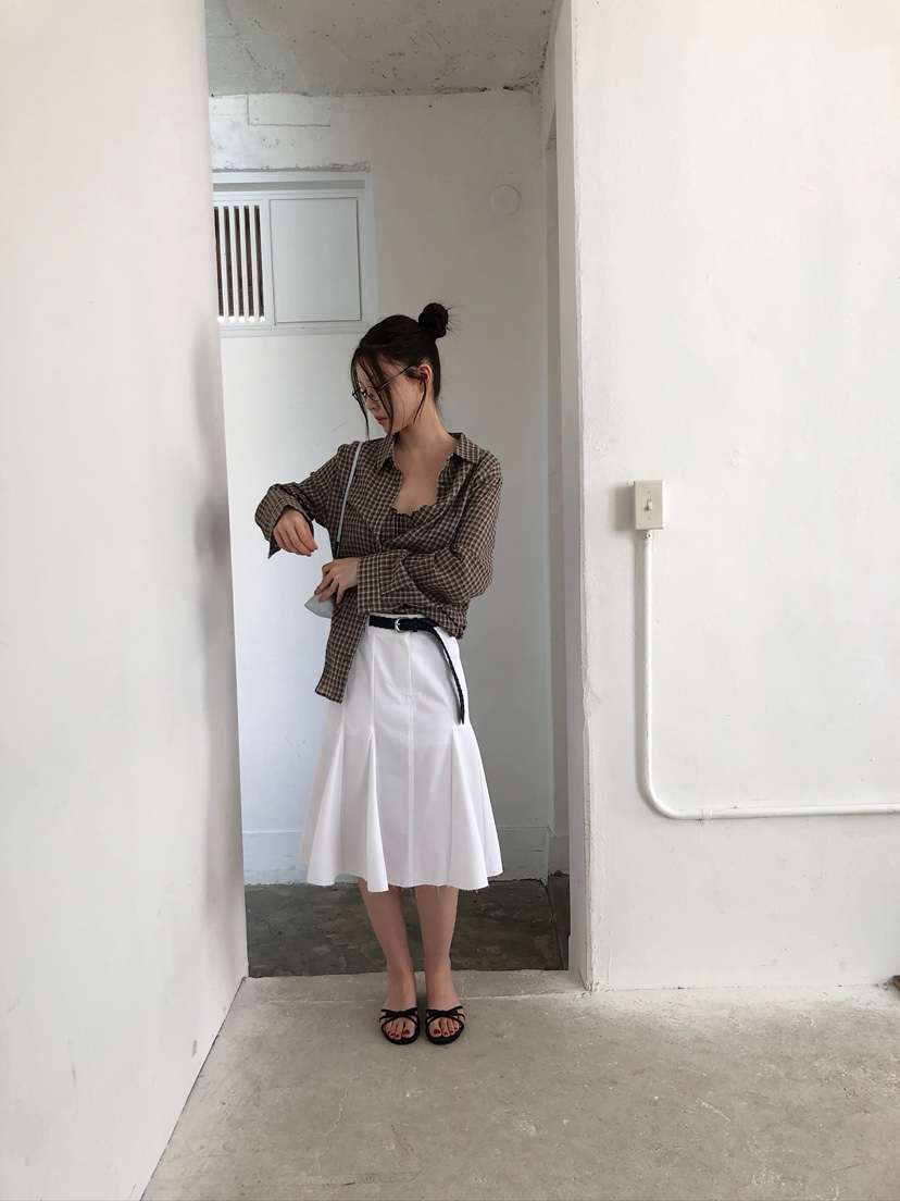 UNBOUND韓國東大門代購女士新款26夏季休閑人氣半身裙中短裙UNBOUND半身裙/中短裙