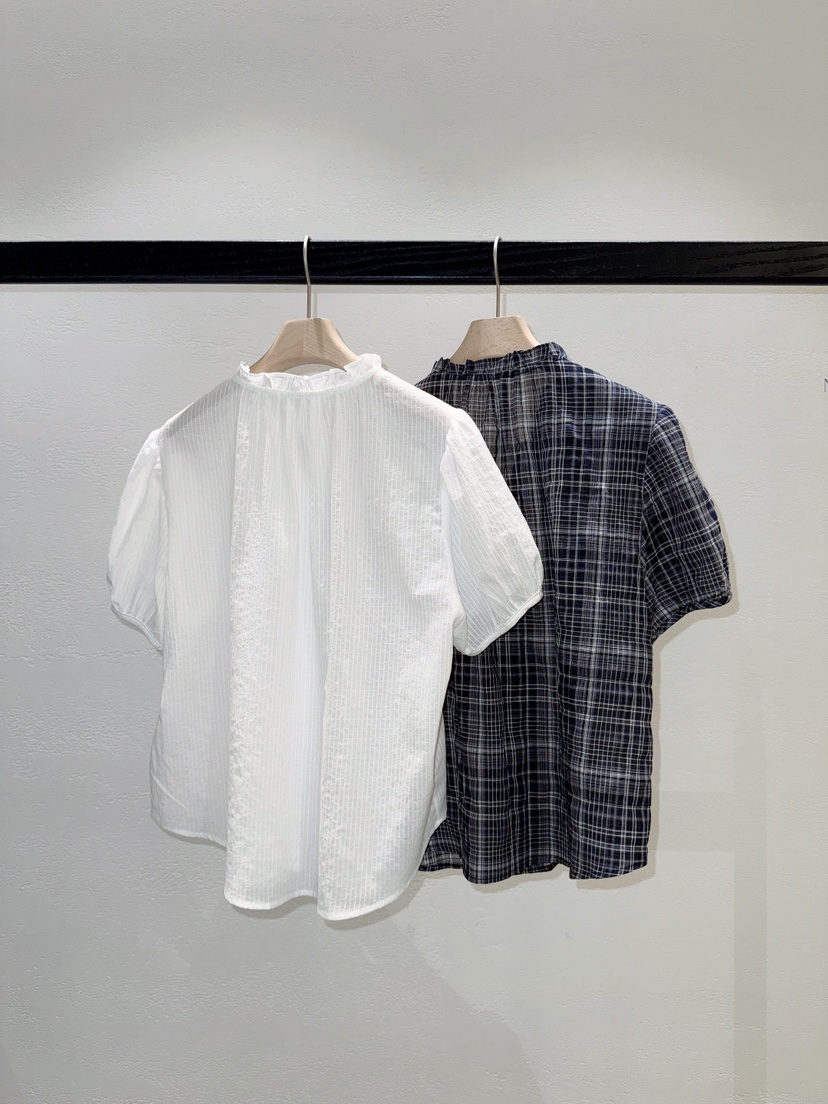 NDE韓國直郵實拍女裝新品職業熱賣人氣休閑襯衫蕾絲衫泡泡袖BOHEME_NDE襯衫/蕾絲衫