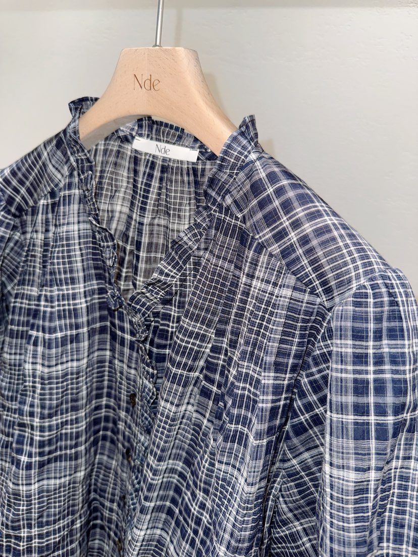 NDE韓國直郵實拍女裝新品職業熱賣人氣休閑襯衫蕾絲衫泡泡袖BOHEME_NDE襯衫/蕾絲衫