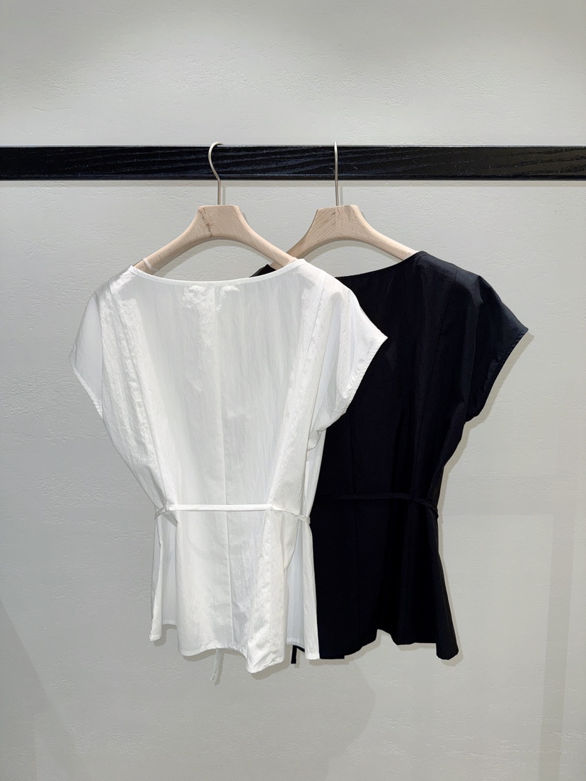 NDE韓國東大門直郵女裝新品職業26春夏推薦襯衫蕾絲衫含腰繩BOHEME_NDE襯衫/蕾絲衫