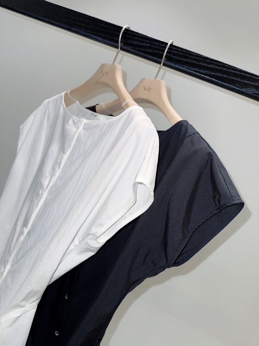 NDE韓國東大門直郵女裝新品職業26春夏推薦襯衫蕾絲衫含腰繩BOHEME_NDE襯衫/蕾絲衫