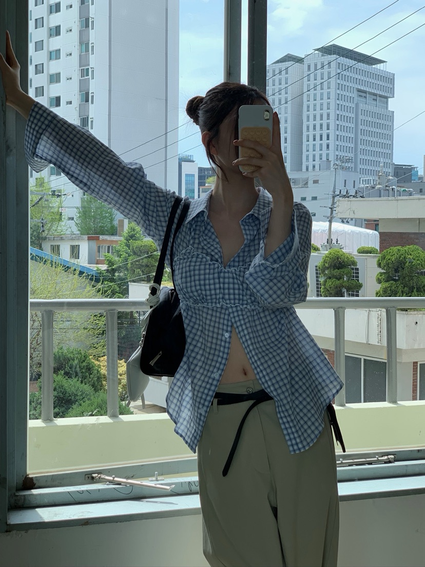 UNBOUND韓國代購女裝新品職業熱賣休閑推薦26夏季襯衫蕾絲衫UNBOUND襯衫/蕾絲衫