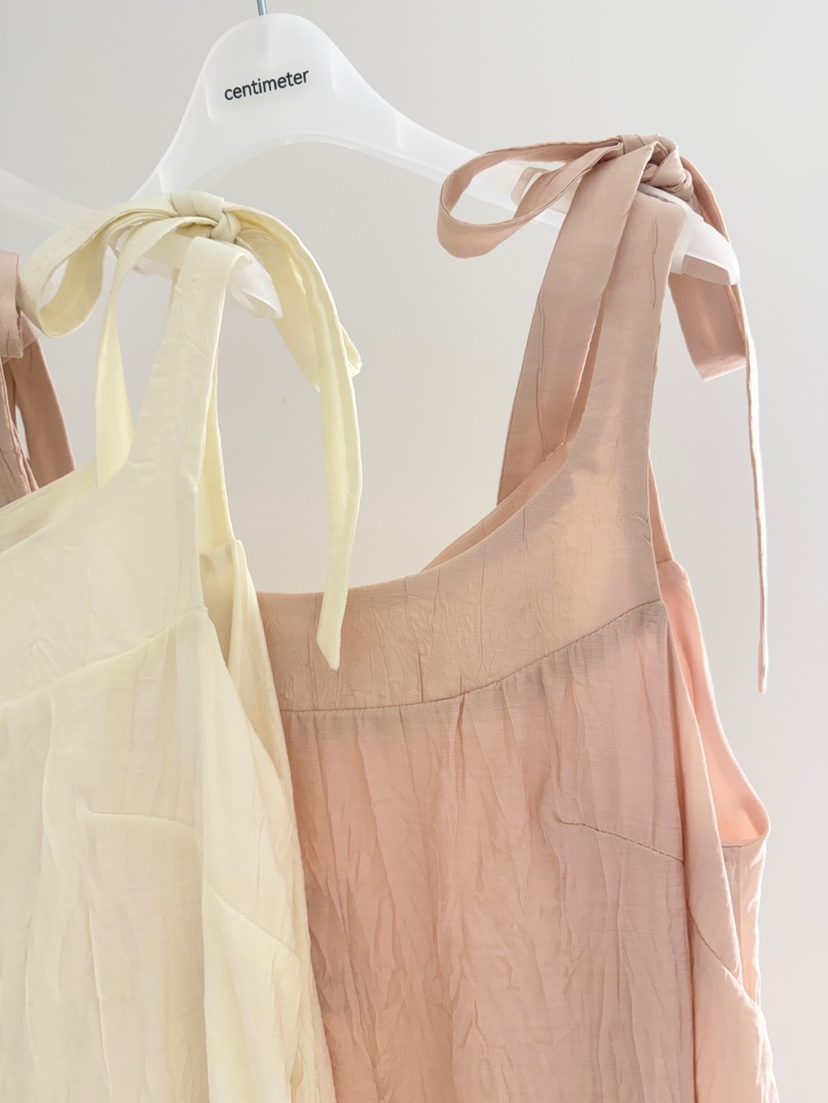 CM韓國直郵女裝新款26春夏人氣熱賣休閑26夏季連衣裙絲帶CM_centimeter連衣裙