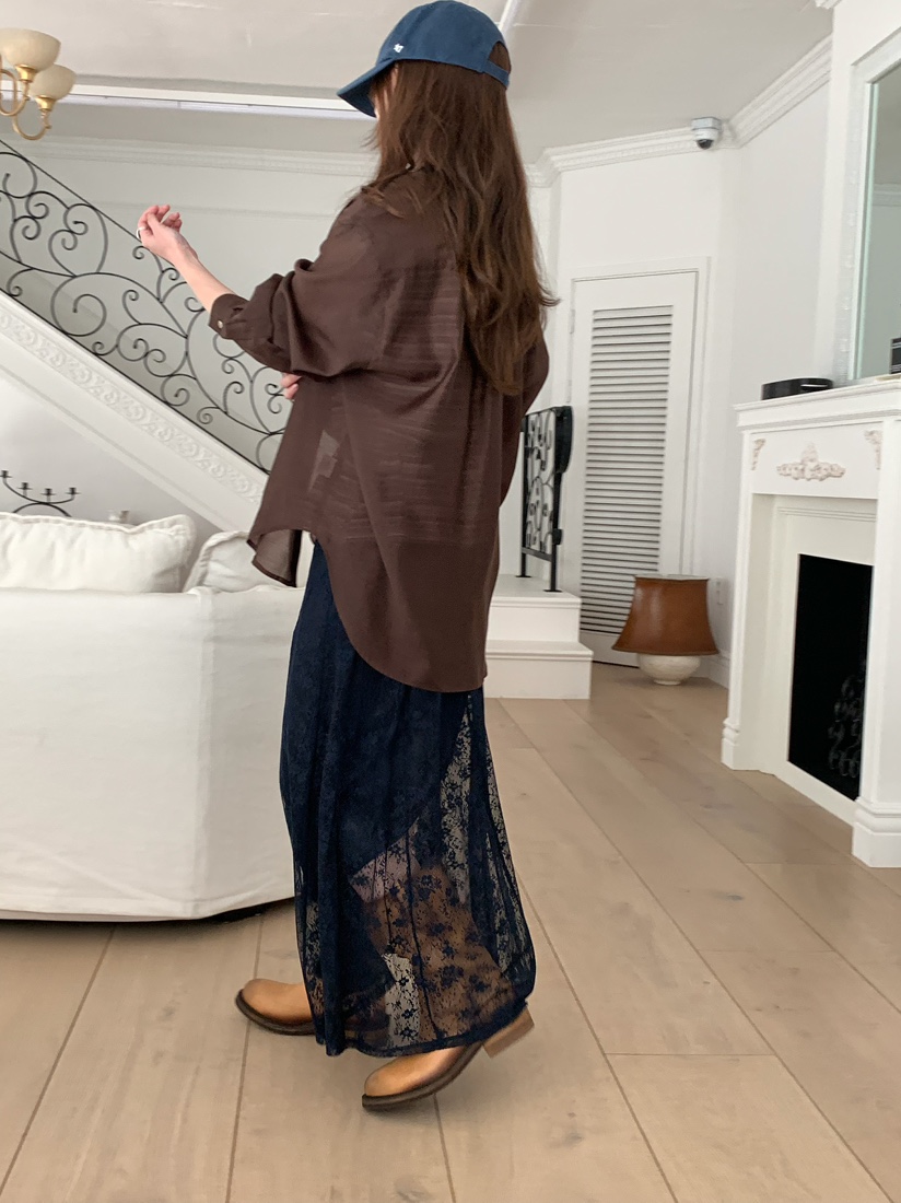 PEBBLE韓國代購女士新款熱賣26夏季休閑26春夏襯衫蕾絲衫PEBBLE襯衫/蕾絲衫