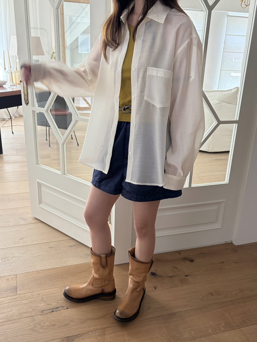 PEBBLE韓國代購女士新款熱賣26夏季休閑26春夏襯衫蕾絲衫PEBBLE襯衫/蕾絲衫