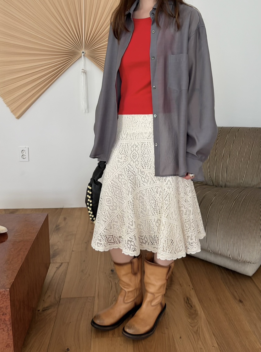 PEBBLE韓國直郵女裝新品26夏季26春夏時尚職業半身裙中短裙PEBBLE半身裙/中短裙