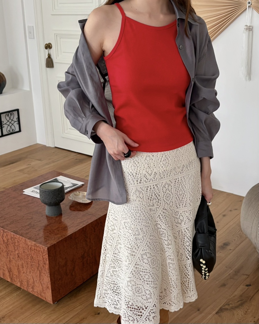 PEBBLE韓國直郵女裝新品26夏季26春夏時尚職業半身裙中短裙PEBBLE半身裙/中短裙