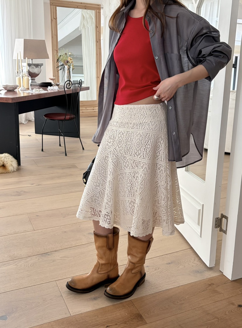 PEBBLE韓國直郵女裝新品26夏季26春夏時尚職業半身裙中短裙PEBBLE半身裙/中短裙