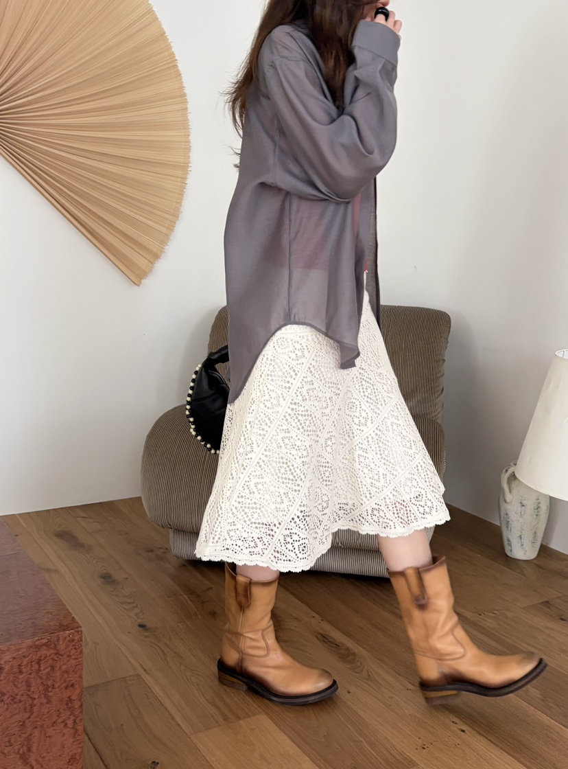 PEBBLE韓國直郵女裝新品26夏季26春夏時尚職業半身裙中短裙PEBBLE半身裙/中短裙