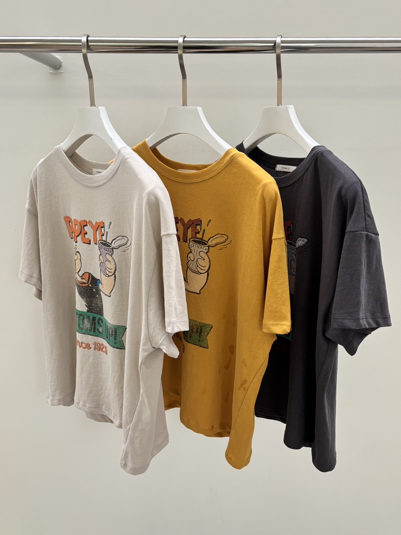 PEBBLE東大門實拍韓國女裝新品26春夏時尚熱賣T恤大力水手PEBBLET恤