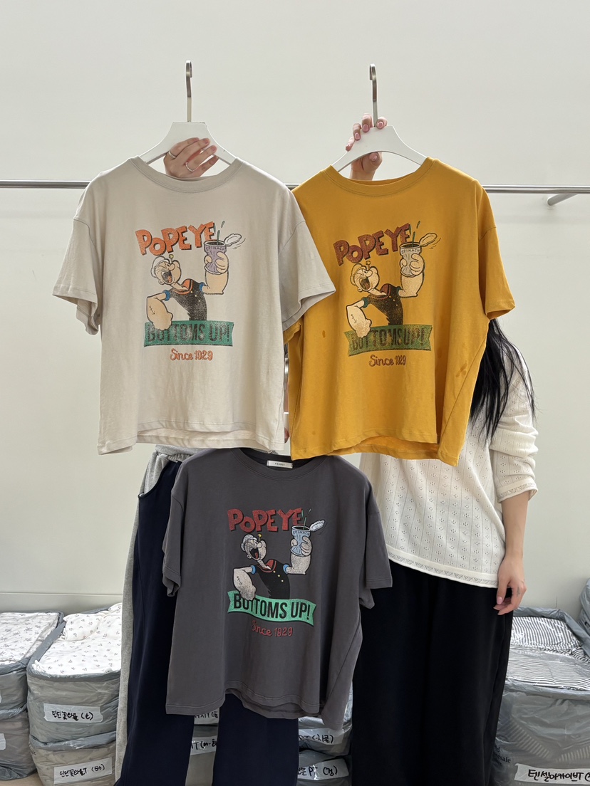 PEBBLE東大門實拍韓國女裝新品26春夏時尚熱賣T恤大力水手PEBBLET恤