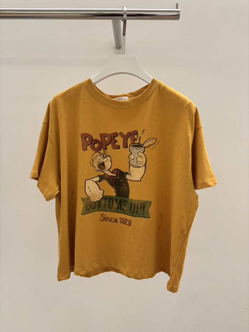 PEBBLE東大門實拍韓國女裝新品26春夏時尚熱賣T恤大力水手PEBBLET恤圖色2