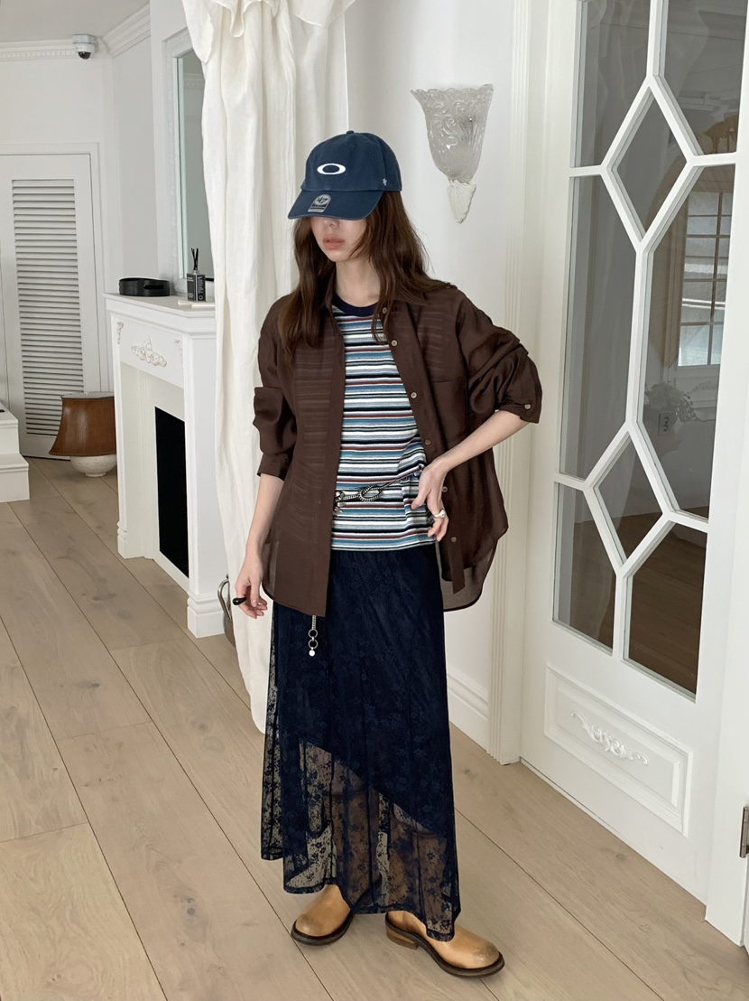 PEBBLE韓國直郵女士新款休閑26春夏推薦26夏季吊帶背心條紋PEBBLE吊帶/背心