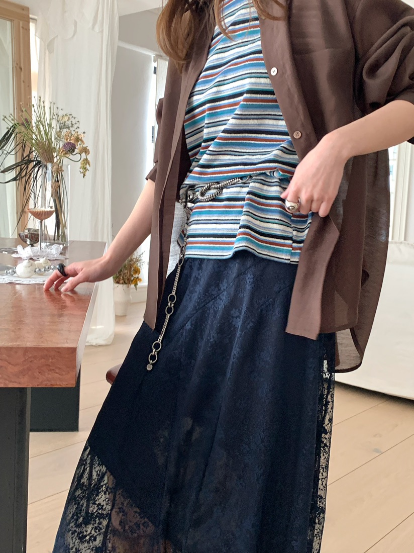 PEBBLE韓國直郵女士新款休閑26春夏推薦26夏季吊帶背心條紋PEBBLE吊帶/背心