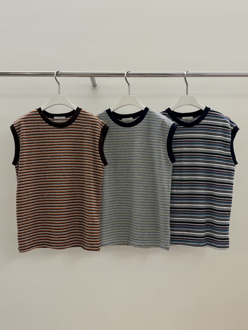 PEBBLE韓國直郵女士新款休閑26春夏推薦26夏季吊帶背心條紋PEBBLE吊帶/背心