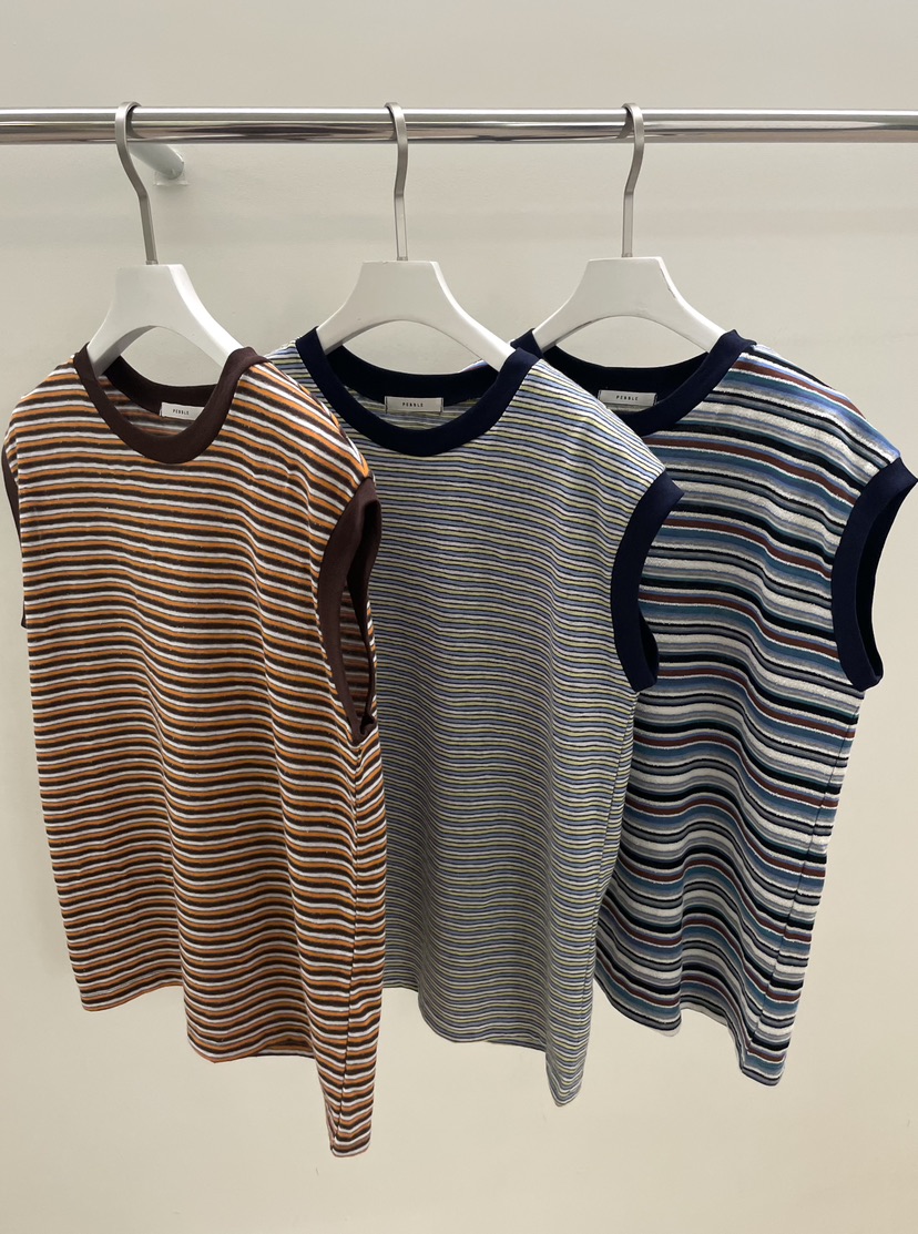 PEBBLE韓國直郵女士新款休閑26春夏推薦26夏季吊帶背心條紋PEBBLE吊帶/背心