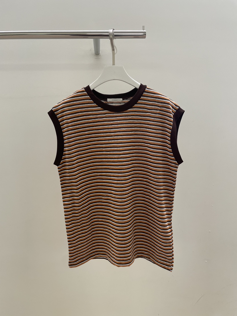 PEBBLE韓國直郵女士新款休閑26春夏推薦26夏季吊帶背心條紋PEBBLE吊帶/背心圖色3