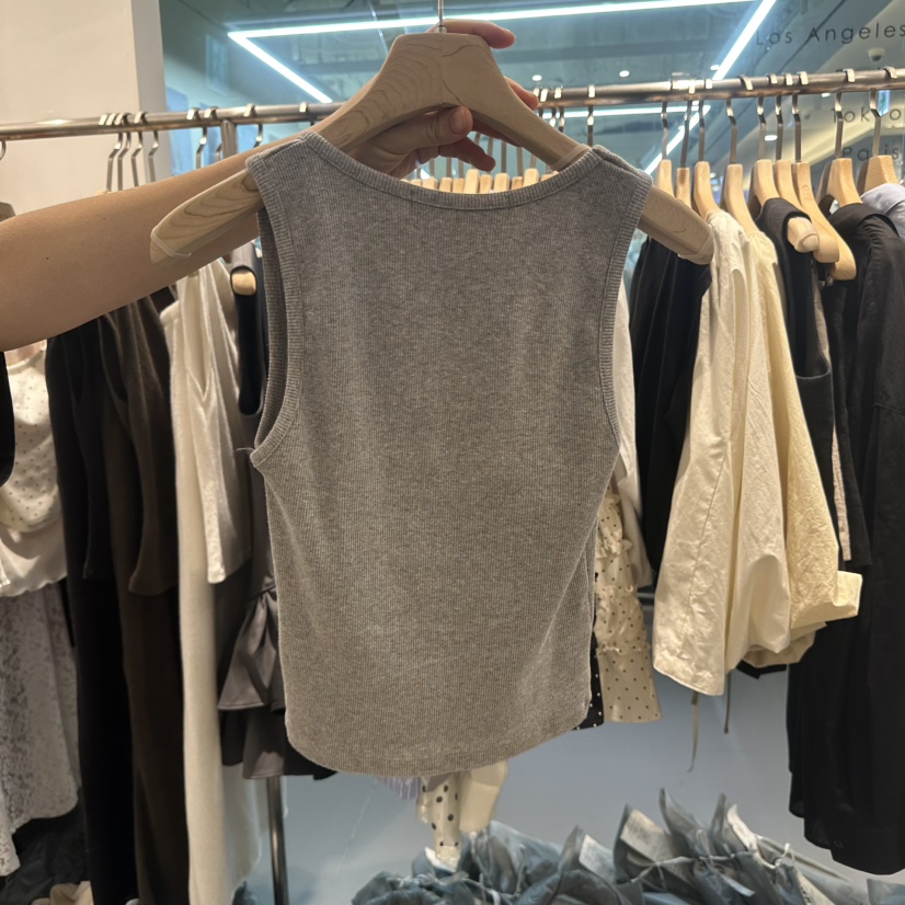 HONG.U韓國東大門代購女士新品推薦熱賣時尚吊帶背心短款HONG.U吊帶/背心