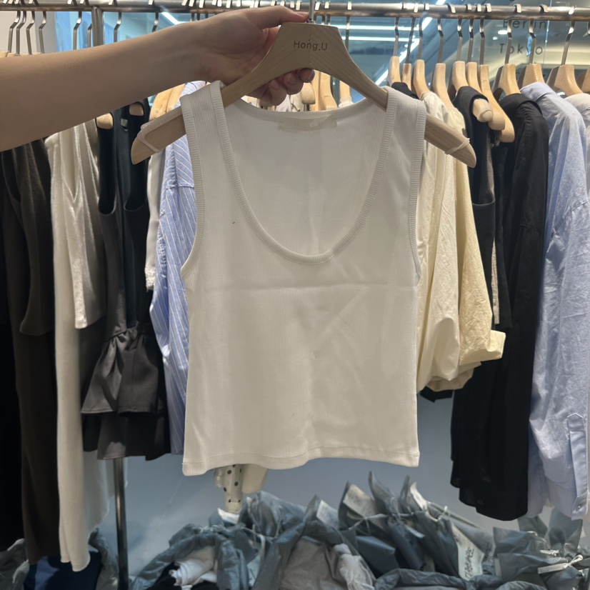 HONG.U韓國東大門代購女士新品推薦熱賣時尚吊帶背心短款HONG.U吊帶/背心圖色1
