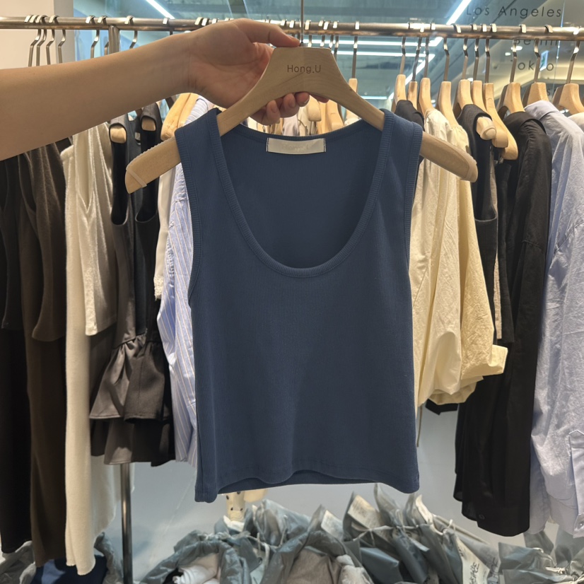 HONG.U韓國東大門代購女士新品推薦熱賣時尚吊帶背心短款HONG.U吊帶/背心圖色2