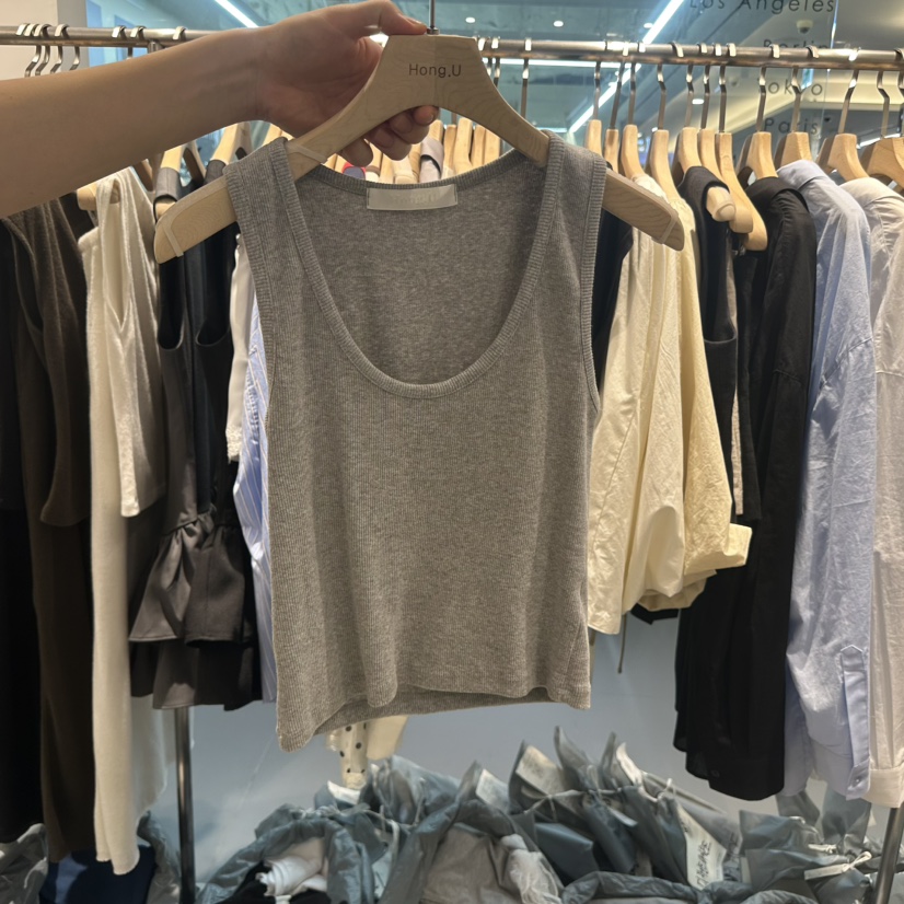 HONG.U韓國東大門代購女士新品推薦熱賣時尚吊帶背心短款HONG.U吊帶/背心圖色3