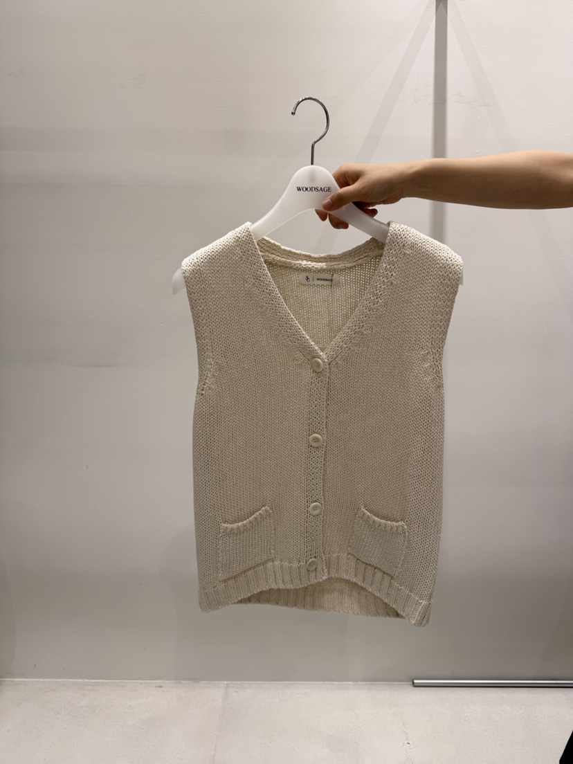 WOOD SAGE韓國東大門直郵女裝新款時尚26夏季馬甲口袋亞麻WOOD SAGE馬甲圖色1