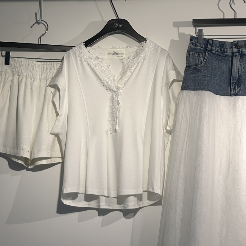 空韓國東大門代購女裝新款熱賣26春夏26夏季時尚職業人氣T恤BAKHAT恤圖色1