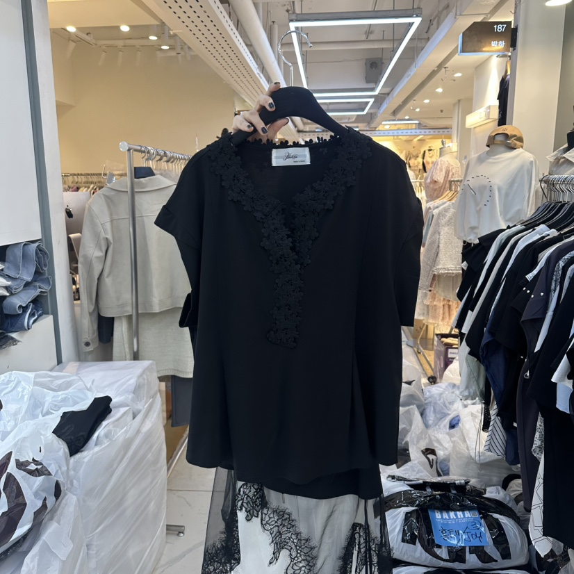 空韓國東大門代購女裝新款熱賣26春夏26夏季時尚職業人氣T恤BAKHAT恤圖色2