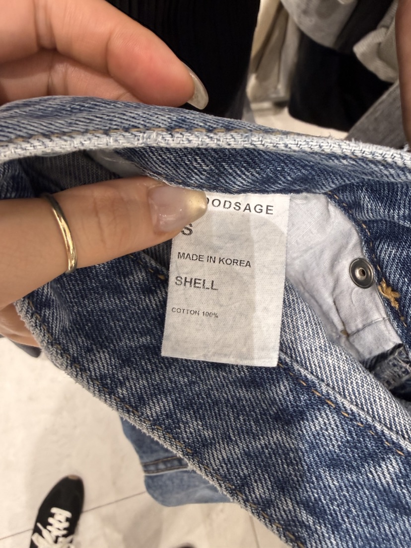 WOOD SAGE韓國東大門直郵女士新款熱賣職業時尚26春夏牛仔褲WOOD SAGE牛仔褲