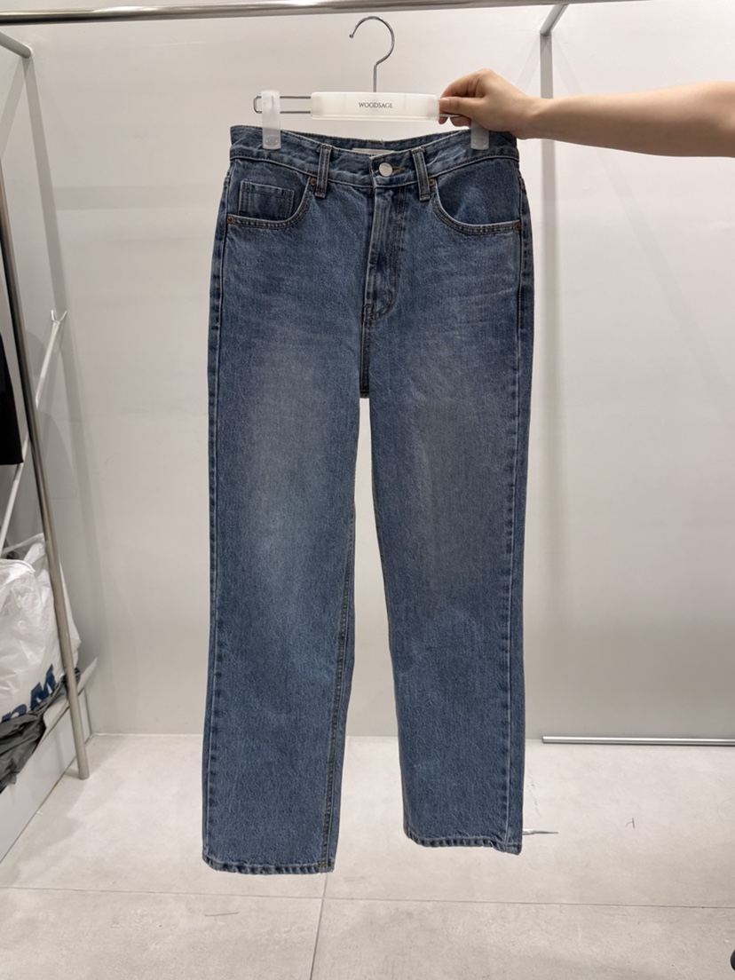 WOOD SAGE韓國東大門直郵女士新款熱賣職業時尚26春夏牛仔褲WOOD SAGE牛仔褲圖色1