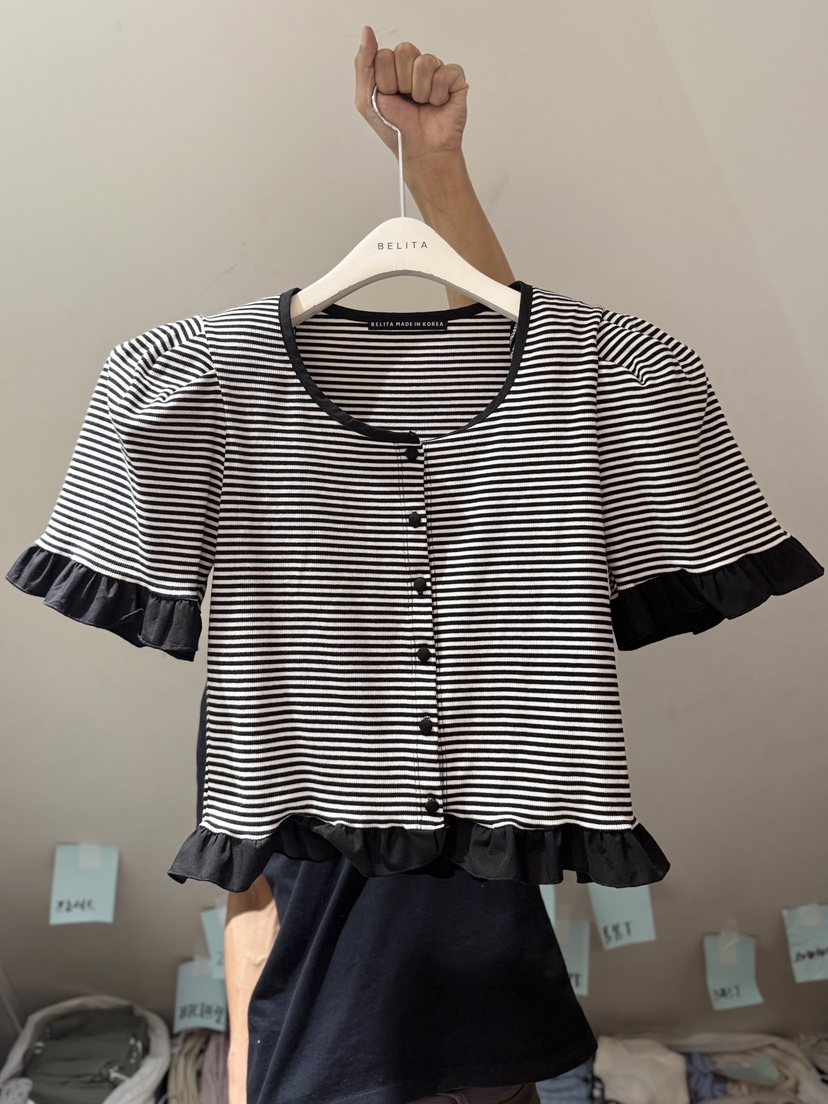 BELITA-L韓國東大門直郵女士新品人氣時尚襯衫蕾絲衫開衫BELITA-L襯衫/蕾絲衫圖色3