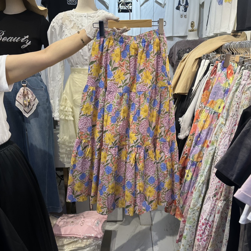 COCO HOLIC韓國東大門直郵女士新品26夏季熱賣時尚長裙印花COCO HOLIC長裙圖色2