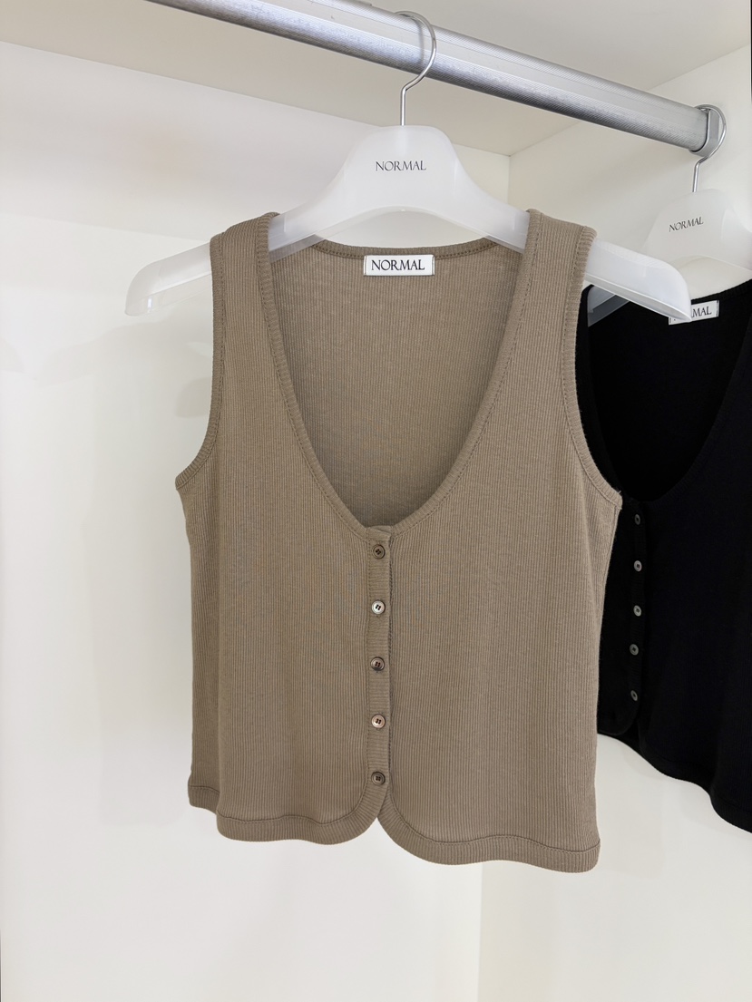 NORMAL韓國東大門代購女士新款職業休閑人氣吊帶背心紐扣NORMAL吊帶/背心圖色1