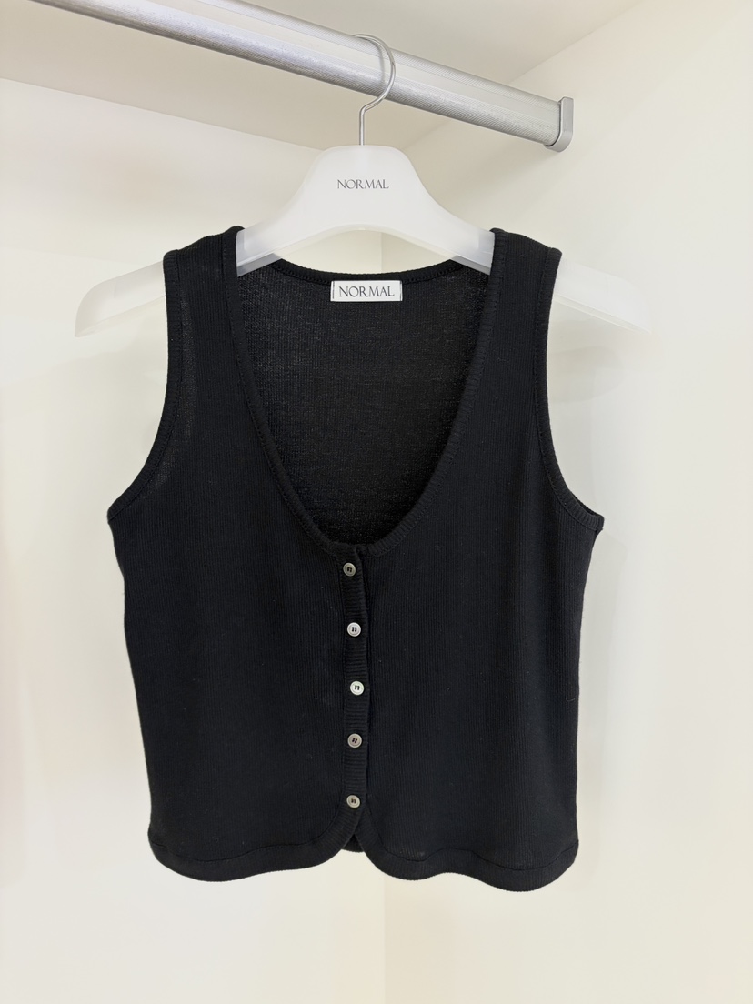 NORMAL韓國東大門代購女士新款職業休閑人氣吊帶背心紐扣NORMAL吊帶/背心圖色3