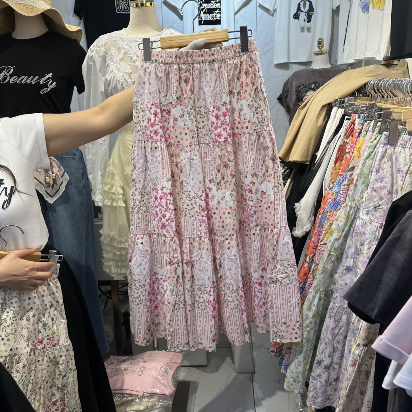 COCO HOLIC韓國東大門直郵女裝新品時尚職業休閑長裙小碎花COCO HOLIC長裙