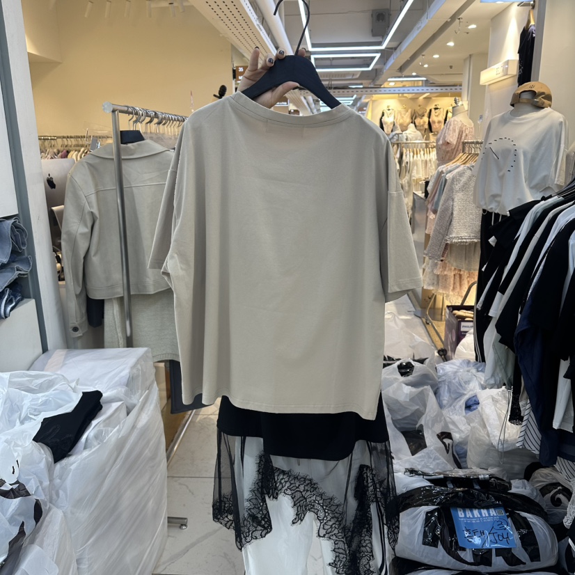 空韓國東大門代購女裝新款時尚熱賣休閑26春夏推薦人氣T恤BAKHAT恤