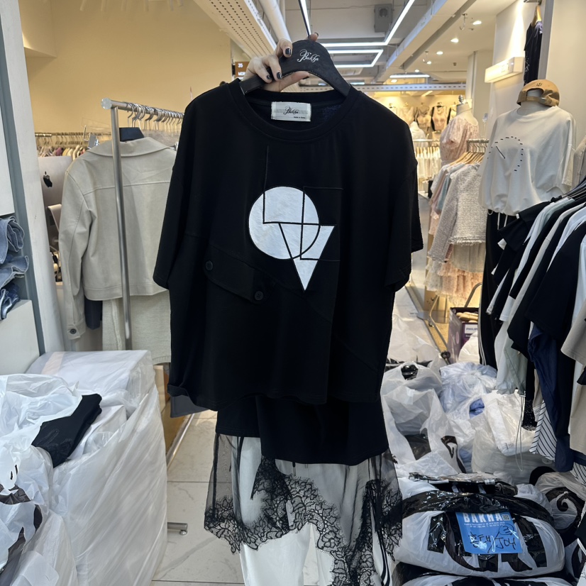 空韓國東大門代購女裝新款時尚熱賣休閑26春夏推薦人氣T恤BAKHAT恤圖色2