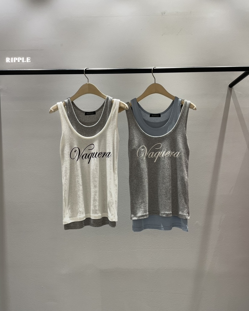 RIPPLE-P韓國東大門代購女士新款時尚推薦吊帶背心假兩件RIPPLE-P吊帶/背心