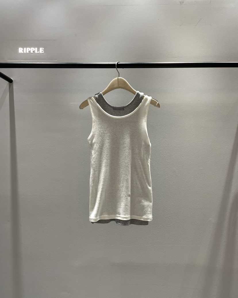 RIPPLE-P韓國東大門代購女士新款時尚推薦吊帶背心假兩件RIPPLE-P吊帶/背心