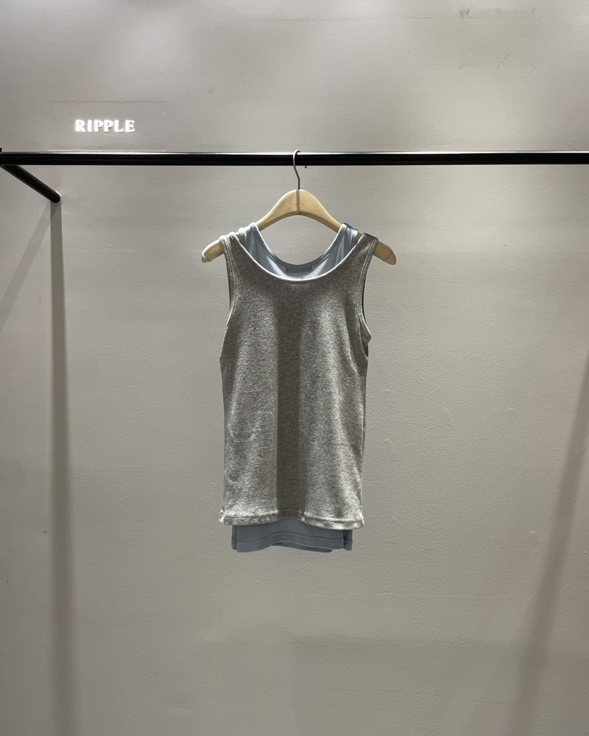 RIPPLE-P韓國東大門代購女士新款時尚推薦吊帶背心假兩件RIPPLE-P吊帶/背心