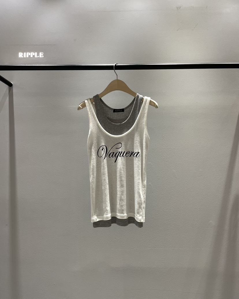 RIPPLE-P韓國東大門代購女士新款時尚推薦吊帶背心假兩件RIPPLE-P吊帶/背心圖色1