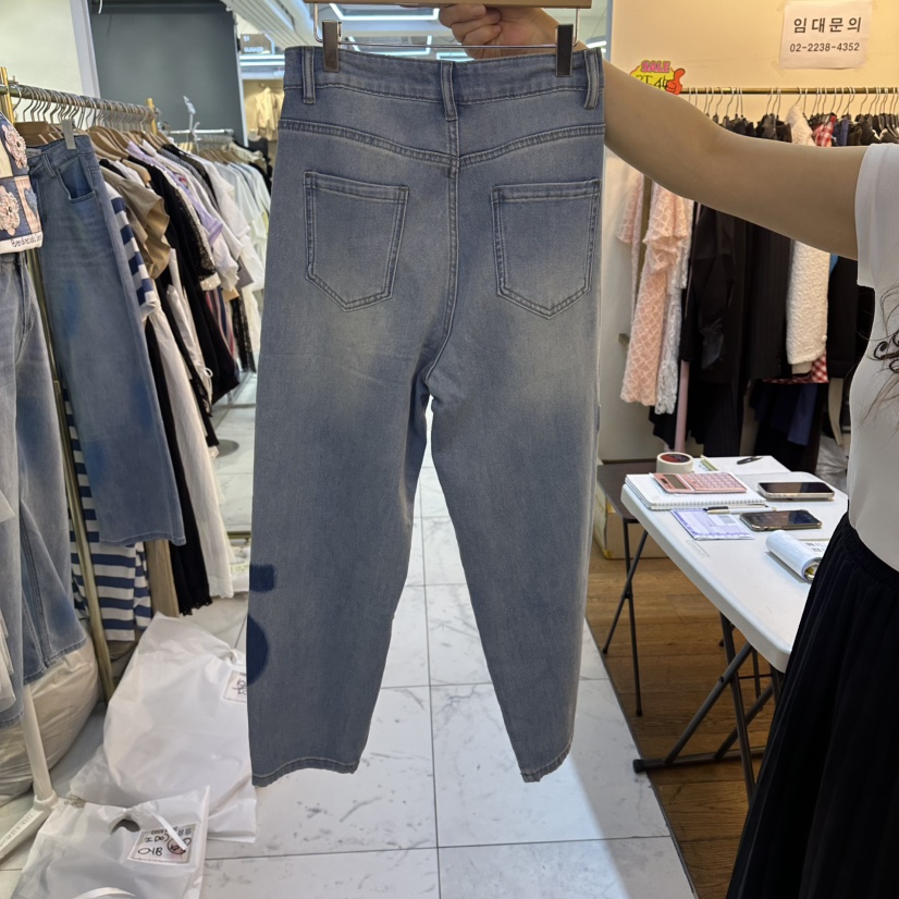 COCO HOLIC韓國直郵實拍女士新款時尚26春夏人氣26夏季牛仔褲COCO HOLIC牛仔褲